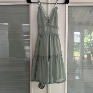 Mint green mini dress